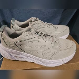 HOKA ONE Cifton L Suede Shoes Agave 1122571MAGV Women 10.5 Men 9.5 New No Box